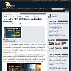 How to Fix PSP 6.20 Games on Custom Firmware: Using ISO Tool - [OC]ModShop