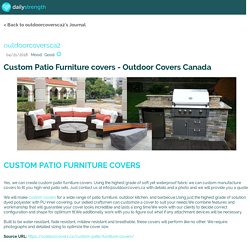 Custom Patio Furniture covers - Outdoor Covers Canada
