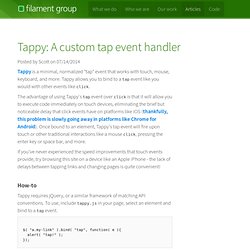 Tappy: A custom tap event handler