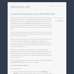 Custom Homescreen Icons with Pythonista