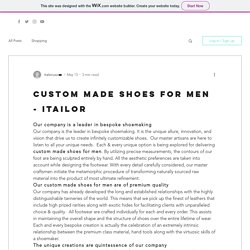 Custom made shoes for men - Itailor