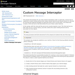 Custom Message Interceptor