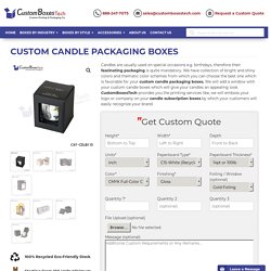 Custom Candle Packaging Boxes