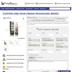 Custom CBD Pain Cream Packaging Boxes