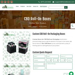 Custom CBD Roll-On Packaging Boxes at Wholesale Prices