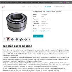 Custom Taper Roller Bearing Design , Double Taper Roller Bearing