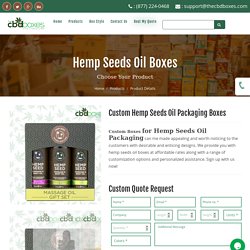 Custom Hemp Seeds Oil Boxes - Hemp Seeds Oil Packaging