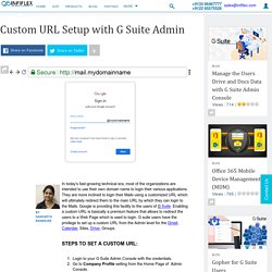 Custom URL Setup with G Suite Admin