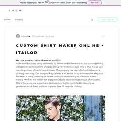 Custom Shirt maker online - Itailor