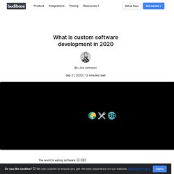 What is custom software development in 2020