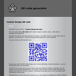 Custom Design Random qr code with transparent background