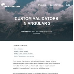 Custom Validators in Angular 2