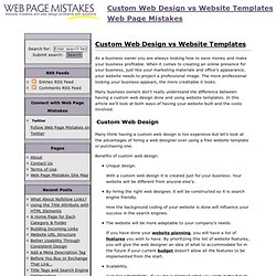 Custom Web Design vs Website Templates