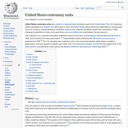 United States customary units