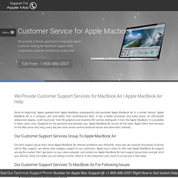 Macbook Air – Apple Mac Customer Service 1-8004860307