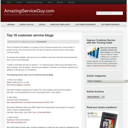 Top 10 customer service blogs — AmazingServiceGuy.com