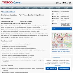 Customer Assistant - Part Time - Bedford High Street