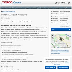 Customer Assistant - Checkouts