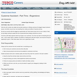 Customer Assistant - Part Time - Rogerstone