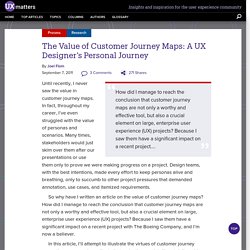 The Value of Customer Journey Maps: A UX Designer’s Personal Journey