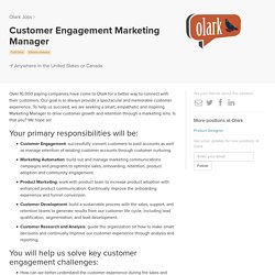 Customer Engagement Marketing Manager at Olark