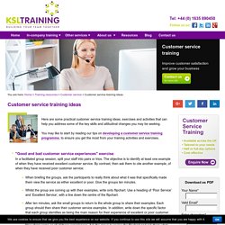 Customer Service Training Ideas, Exercises & Activities