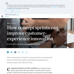 How concept sprints can improve customer-experience innovation