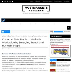 Customer Data Platform Market is Worldwide by Emerging Trends and Business Scope