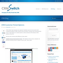 CRM Customer Portal Choices