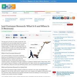 Lost Customer Research: What Is It and When Is It Necessary
