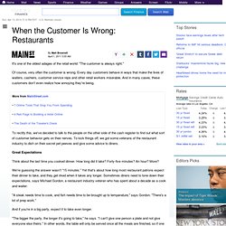when-the-customer-is-wrong-restaurants: Personal Finance News from Yahoo! Finance
