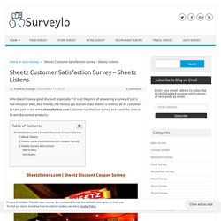 Sheetz Customer Satisfaction Survey - Sheetz Listens