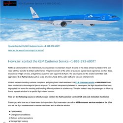 KLM Customer Service +1-888-293-6007 -KLM Support