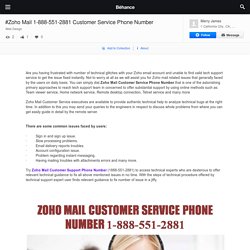 #Zoho Mail 1-888-551-2881 Customer Service Phone Number on Behance