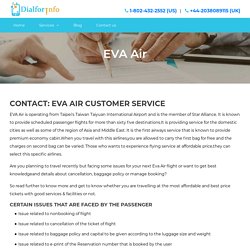 EVA-Air-Customer-Service 1-888-202-5328 Manage Booking Phone Number