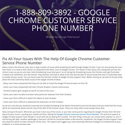 1-888-809-3892 - GOOGLE CHROME CUSTOMER SERVICE PHONE NUMBER - brandme.io