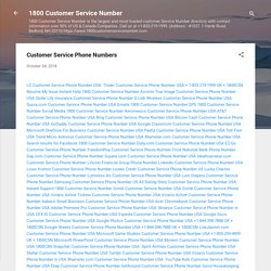 Customer Service Phone Numbers