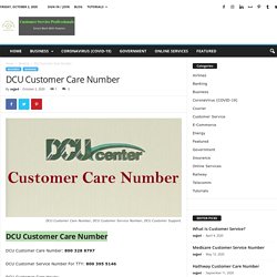 DCU Customer Care Number - Customer Service Professionals