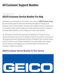 GEICO Customer Service Number For Help