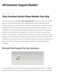 Xbox Customer Service Phone Number Your Help