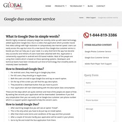 Google duo Customer Service
