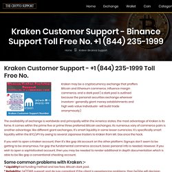 Kraken Customer Support - +1 (844) 235-1999 Binance Support Toll Free No.