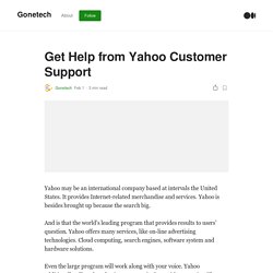 Get Help from Yahoo Customer Support