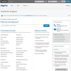 Help Center - Get Answers to Your PayPal Questions