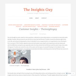 Customer Insights – Theinsightsguy – The Insights Guy