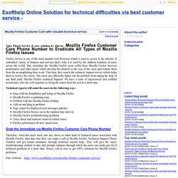 Mozilla Firefox Customer Care with valuable technical service
