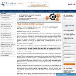 Ektron Customers Email Addresses, Vendors Mailing Database