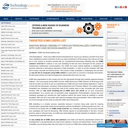 iCims Customers Email Addresses, Vendors Mailing Database