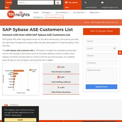 Companies using SAP Sybase ASE