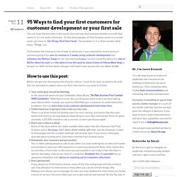 95 Ways to find your first customers for customer development or your first sale « Building Customer Driven SaaS Products